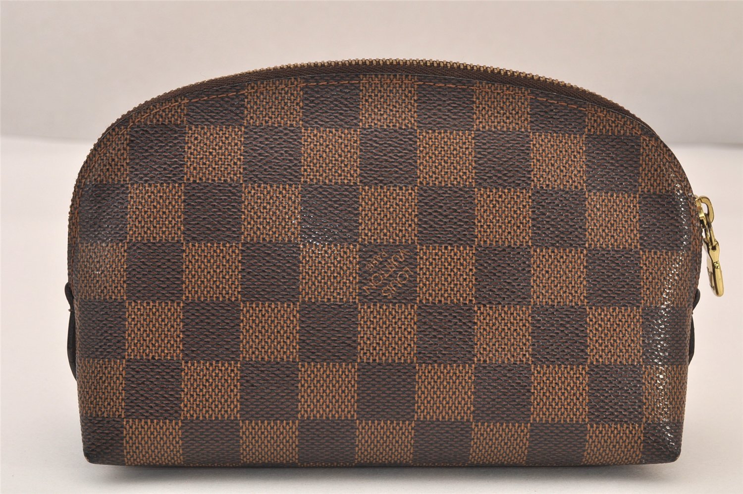 Authentic Louis Vuitton Damier Pochette Cosmetic PM Pouch N47516 LV 8332M