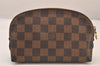 Authentic Louis Vuitton Damier Pochette Cosmetic PM Pouch N47516 LV 8332M