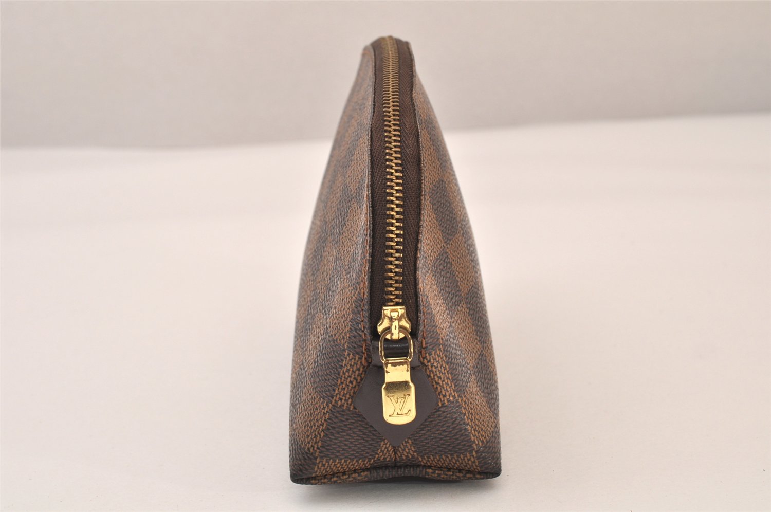Authentic Louis Vuitton Damier Pochette Cosmetic PM Pouch N47516 LV 8332M