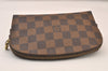 Authentic Louis Vuitton Damier Pochette Cosmetic PM Pouch N47516 LV 8332M