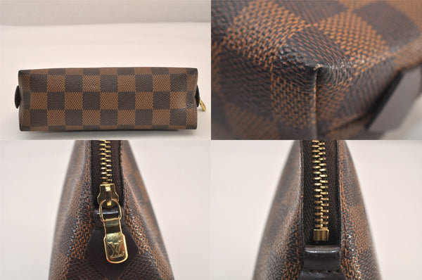 Authentic Louis Vuitton Damier Pochette Cosmetic PM Pouch N47516 LV 8332M