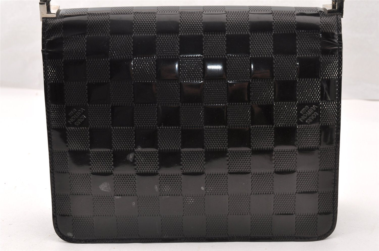 Authentic Louis Vuitton Damier Vernis Cabaret Shoulder Bag Black M92124 LV 8333I