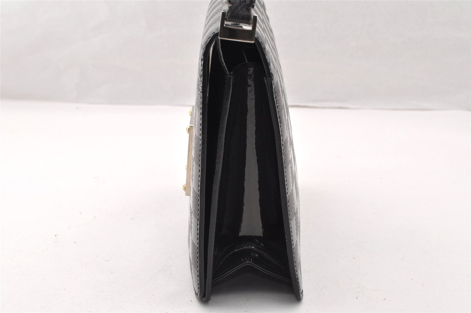 Authentic Louis Vuitton Damier Vernis Cabaret Shoulder Bag Black M92124 LV 8333I