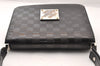 Authentic Louis Vuitton Damier Vernis Cabaret Shoulder Bag Black M92124 LV 8333I