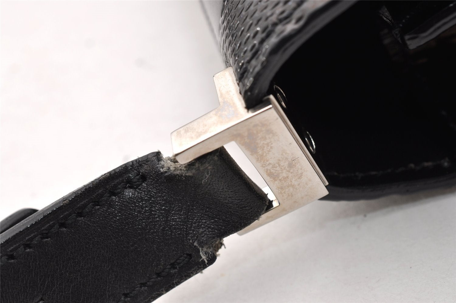 Authentic Louis Vuitton Damier Vernis Cabaret Shoulder Bag Black M92124 LV 8333I