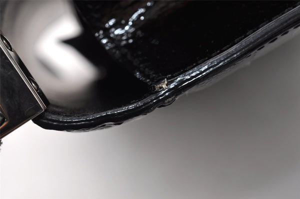 Authentic Louis Vuitton Damier Vernis Cabaret Shoulder Bag Black M92124 LV 8333I