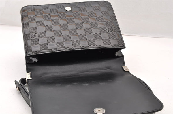 Authentic Louis Vuitton Damier Vernis Cabaret Shoulder Bag Black M92124 LV 8333I