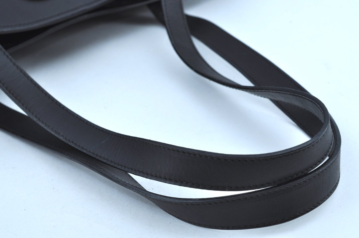 Authentic GUCCI Vintage Micro GG PVC Leather Shoulder Tote Bag Black 8334H