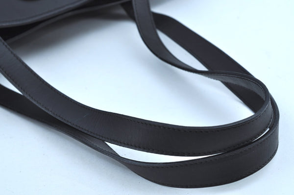 Authentic GUCCI Vintage Micro GG PVC Leather Shoulder Tote Bag Black 8334H