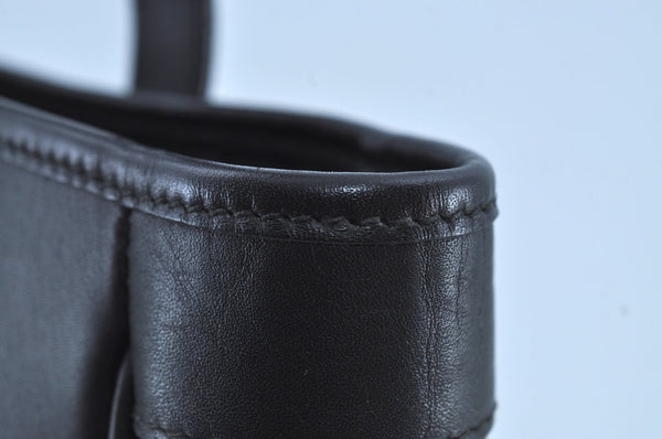 Authentic GUCCI Vintage Micro GG PVC Leather Shoulder Tote Bag Black 8334H