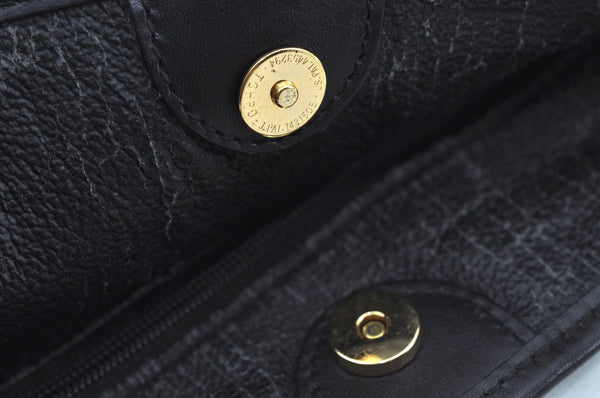 Authentic GUCCI Vintage Micro GG PVC Leather Shoulder Tote Bag Black 8334H