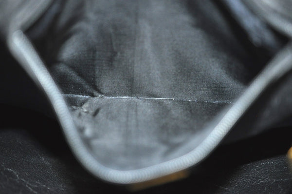 Authentic GUCCI Vintage Micro GG PVC Leather Shoulder Tote Bag Black 8334H