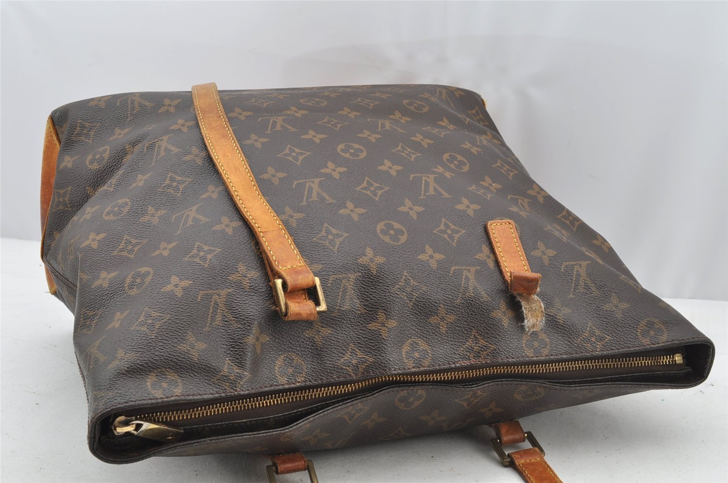 Authentic Louis Vuitton Monogram Cabas Mezzo Shoulder Tote Bag M51151 Junk 8334I