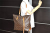 Authentic Louis Vuitton Monogram Cabas Mezzo Shoulder Tote Bag M51151 Junk 8334I