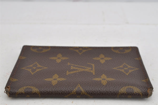 Auth Louis Vuitton Monogram Porte 2 Cartes Vertical Pass Case Old Model LV 8335J