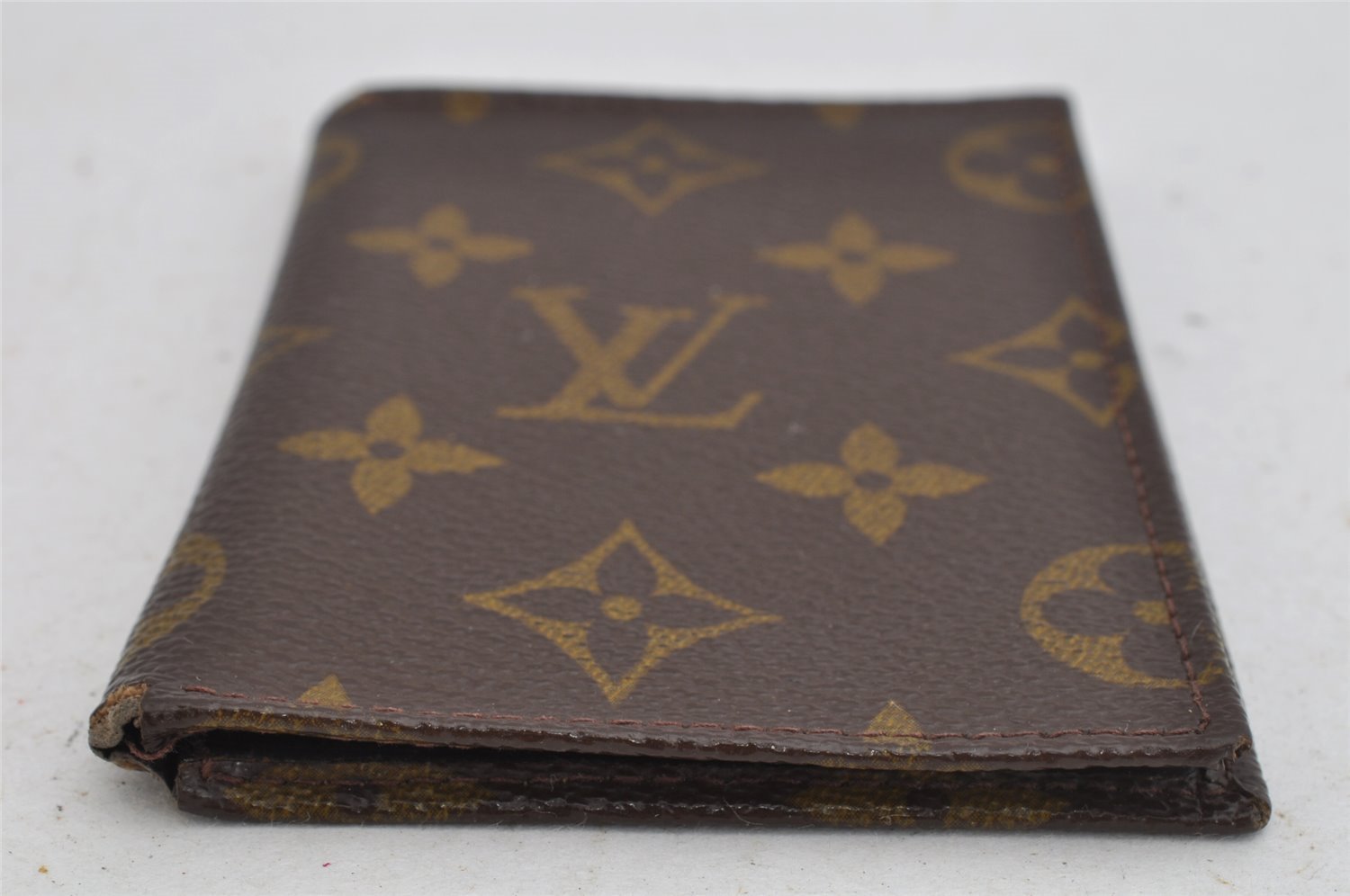 Auth Louis Vuitton Monogram Porte 2 Cartes Vertical Pass Case Old Model LV 8335J