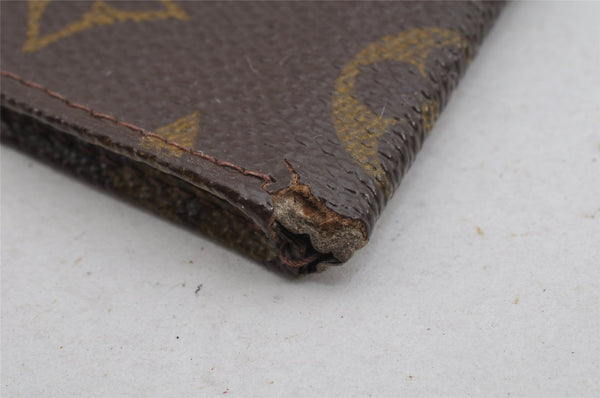 Auth Louis Vuitton Monogram Porte 2 Cartes Vertical Pass Case Old Model LV 8335J