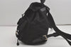 Authentic PRADA Vintage Nylon Tessuto Leather Backpack Purse Black 8336I