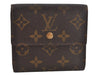 Authentic Louis Vuitton Monogram M61652 Porte Monnaie Billet Carte Credit 8336J