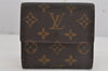 Authentic Louis Vuitton Monogram M61652 Porte Monnaie Billet Carte Credit 8336J