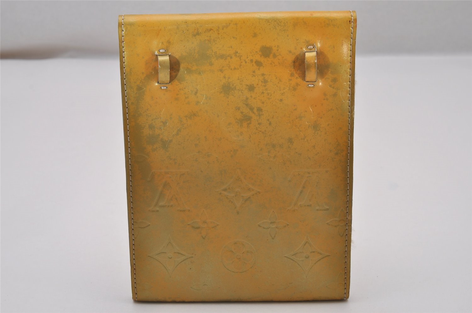 Authentic Louis Vuitton Vernis Kenmare Shoulder Cross Bag Pouch Yellow LV 8337I