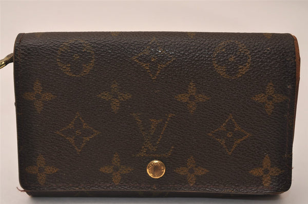 Auth Louis Vuitton Monogram Porte Monnaie Billets Tresor Wallet M61730 LV 8337J