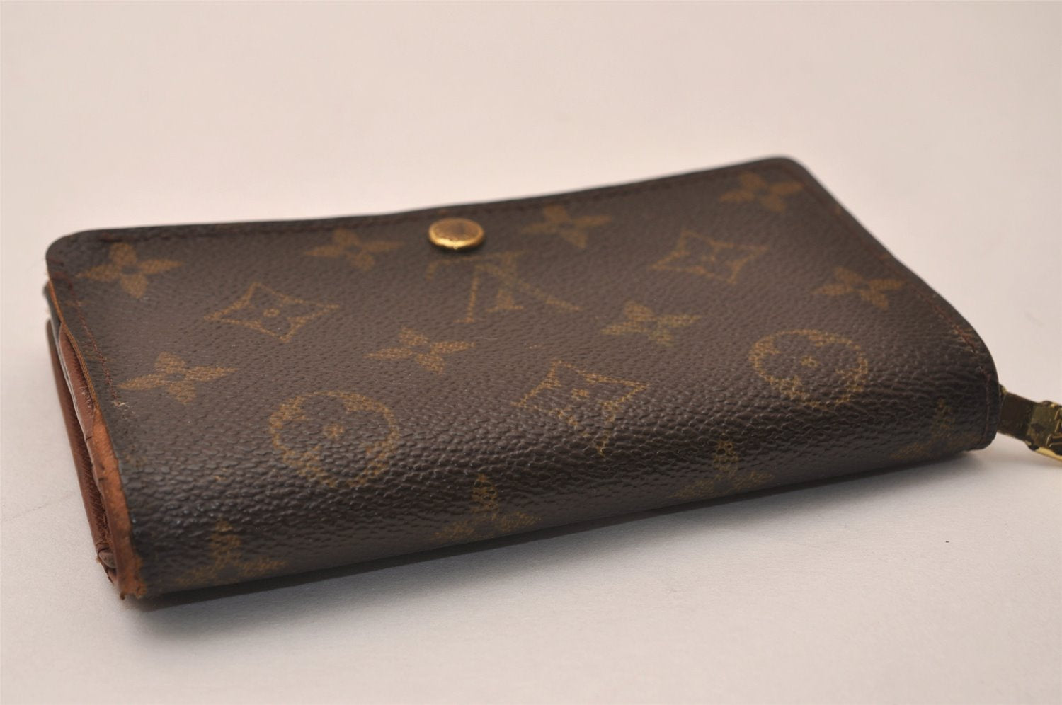 Auth Louis Vuitton Monogram Porte Monnaie Billets Tresor Wallet M61730 LV 8337J