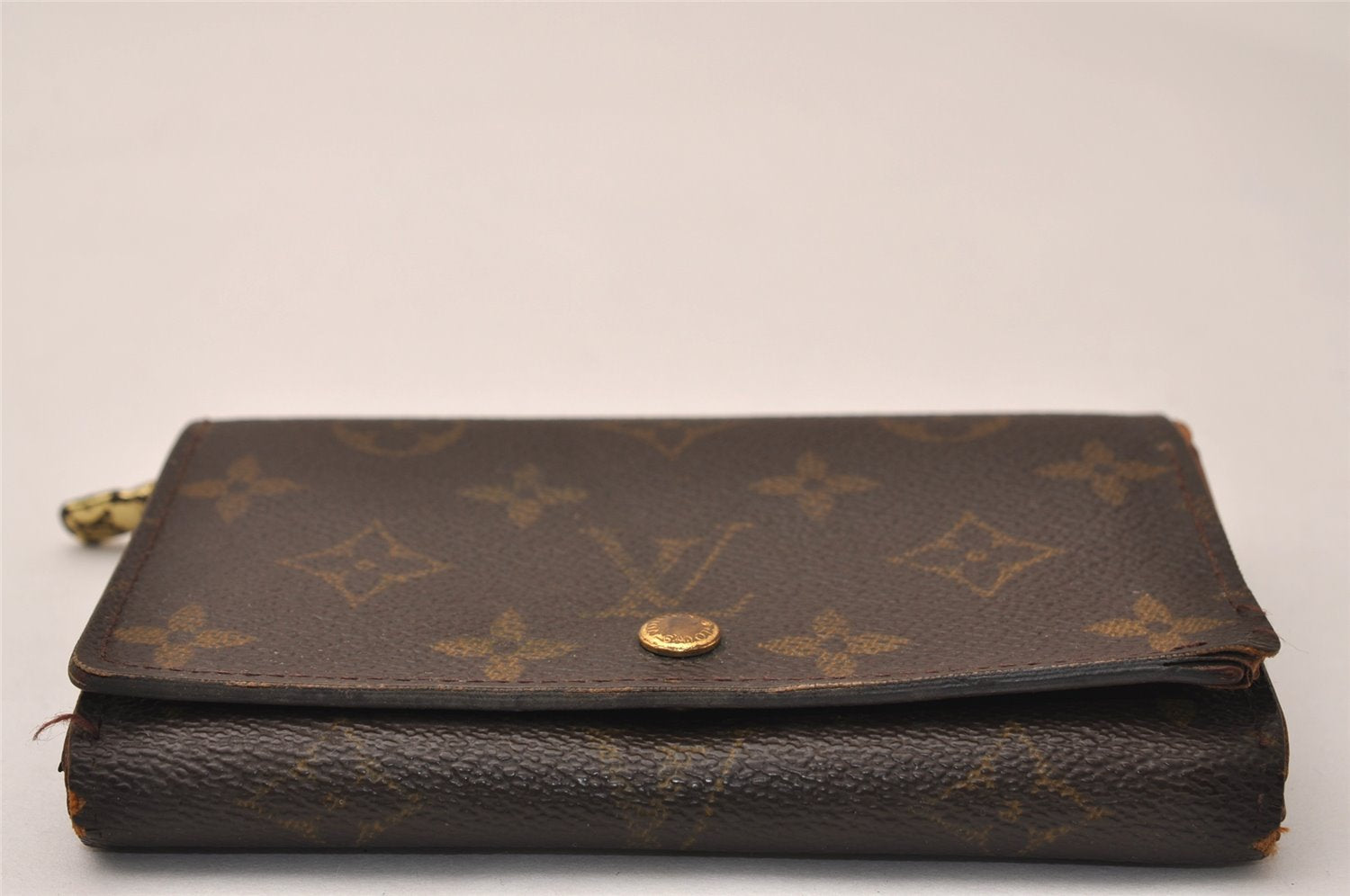 Auth Louis Vuitton Monogram Porte Monnaie Billets Tresor Wallet M61730 LV 8337J