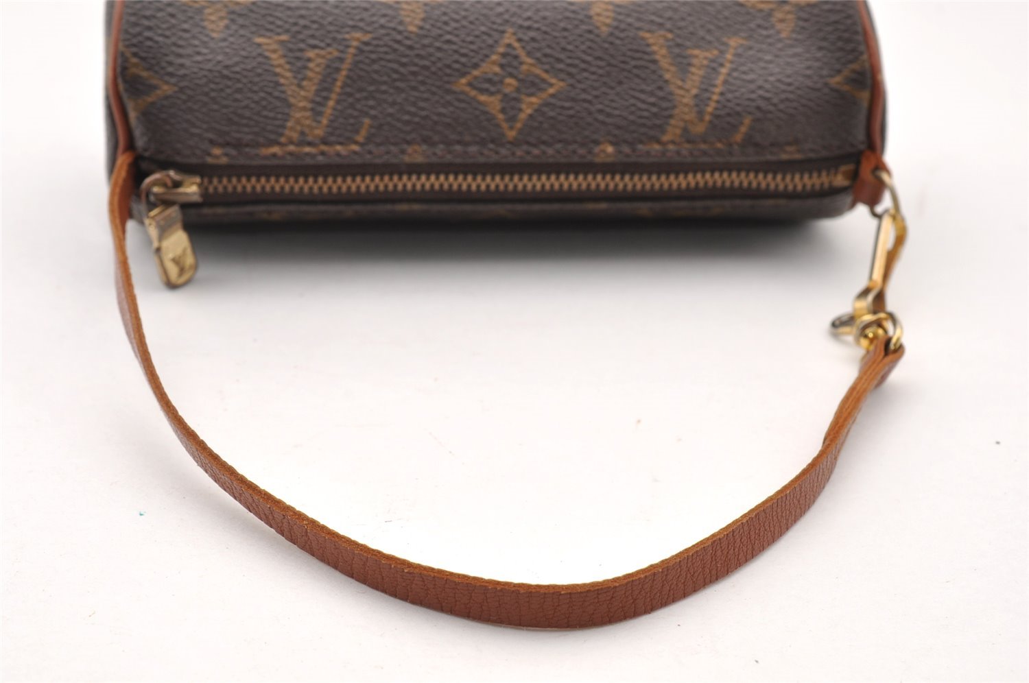 Authentic Louis Vuitton Monogram Papillon Pouch Old Model LV 8338I
