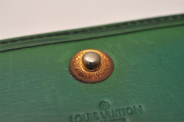 Auth Louis Vuitton Epi Pochette Porte Monnaie Credit Wallet M63574 Green 8338J