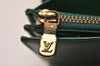 Auth Louis Vuitton Epi Pochette Porte Monnaie Credit Wallet M63574 Green 8338J