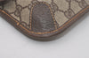 Authentic GUCCI Web Sherry Line Clutch Hand Bag Purse GG PVC Leather Brown 8339I