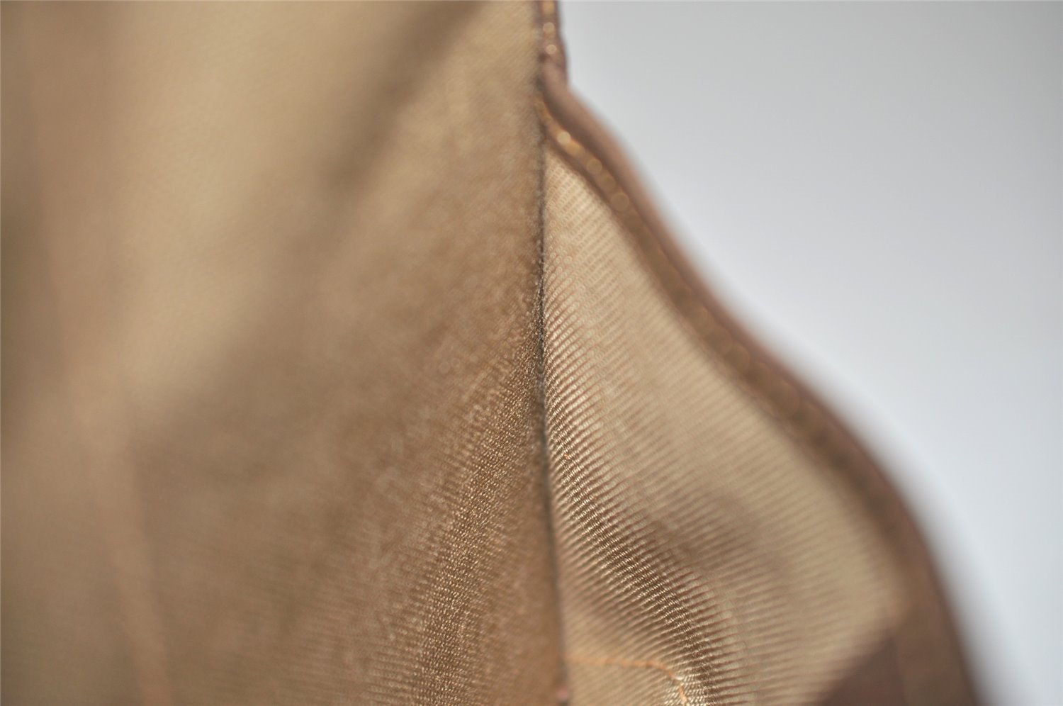 Authentic GUCCI Web Sherry Line Clutch Hand Bag Purse GG PVC Leather Brown 8339I