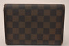 Authentic Louis Vuitton Damier Porte Tresor Etui Papier Wallet N61202 Junk 8339J