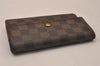 Authentic Louis Vuitton Damier Porte Tresor Etui Papier Wallet N61202 Junk 8339J