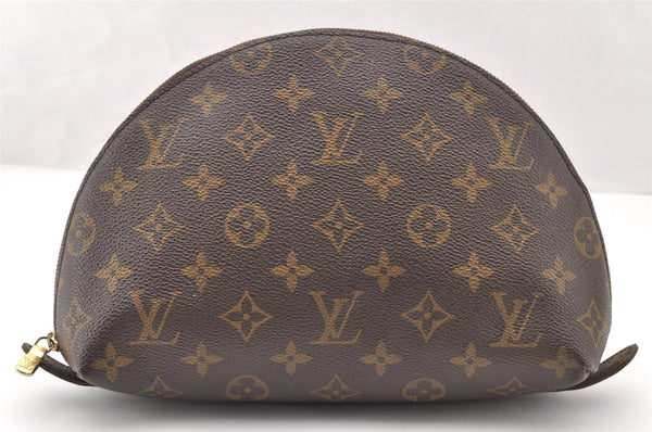 Auth Louis Vuitton Monogram Trousse Demi Ronde 23 Cosmetic Pouch M47520 LV 8340I