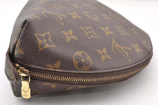 Auth Louis Vuitton Monogram Trousse Demi Ronde 23 Cosmetic Pouch M47520 LV 8340I