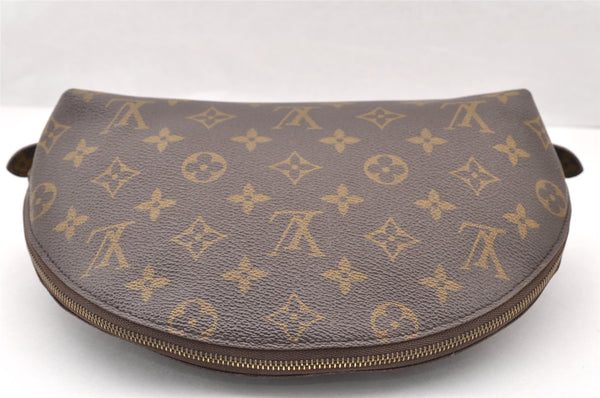 Auth Louis Vuitton Monogram Trousse Demi Ronde 23 Cosmetic Pouch M47520 LV 8340I