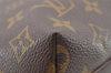 Auth Louis Vuitton Monogram Trousse Demi Ronde 23 Cosmetic Pouch M47520 LV 8340I