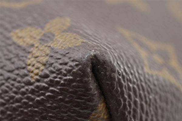 Auth Louis Vuitton Monogram Trousse Demi Ronde 23 Cosmetic Pouch M47520 LV 8340I