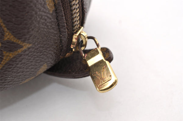 Auth Louis Vuitton Monogram Trousse Demi Ronde 23 Cosmetic Pouch M47520 LV 8340I