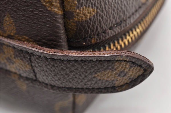 Auth Louis Vuitton Monogram Trousse Demi Ronde 23 Cosmetic Pouch M47520 LV 8340I