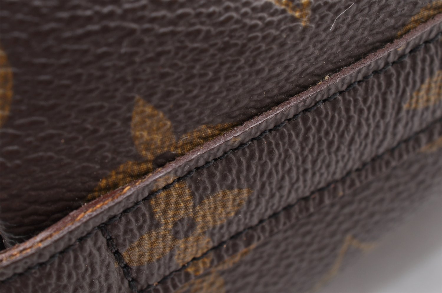 Auth Louis Vuitton Monogram Trousse Demi Ronde 23 Cosmetic Pouch M47520 LV 8340I