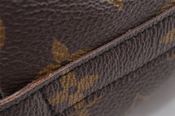 Auth Louis Vuitton Monogram Trousse Demi Ronde 23 Cosmetic Pouch M47520 LV 8340I