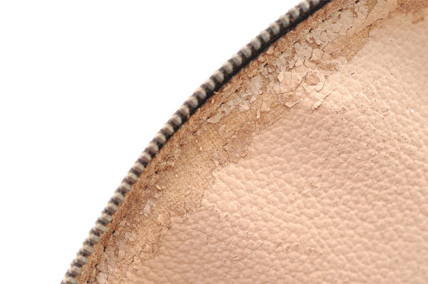 Auth Louis Vuitton Monogram Trousse Demi Ronde 23 Cosmetic Pouch M47520 LV 8340I