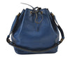 Authentic Louis Vuitton Epi Petit Noe Shoulder Drawstring Bag M44105 Blue 8340J
