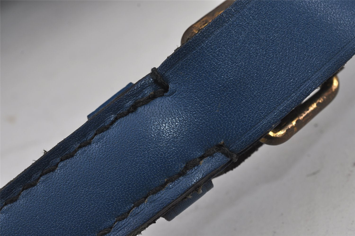 Authentic Louis Vuitton Epi Petit Noe Shoulder Drawstring Bag M44105 Blue 8340J