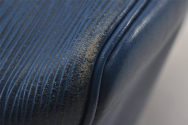 Authentic Louis Vuitton Epi Petit Noe Shoulder Drawstring Bag M44105 Blue 8340J