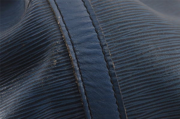 Authentic Louis Vuitton Epi Petit Noe Shoulder Drawstring Bag M44105 Blue 8340J