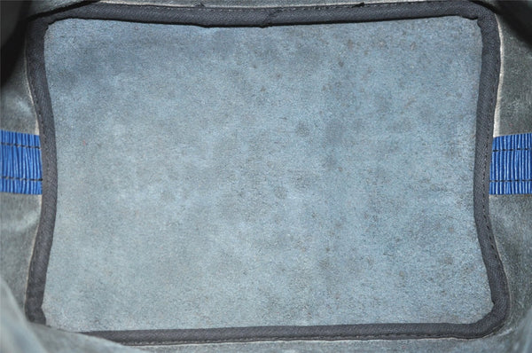 Authentic Louis Vuitton Epi Petit Noe Shoulder Drawstring Bag M44105 Blue 8340J